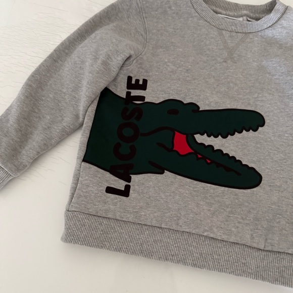 Lacoste Gray Sweatshirt with Crocodile Graphic and skirt size 6 - Picture 12 of 13